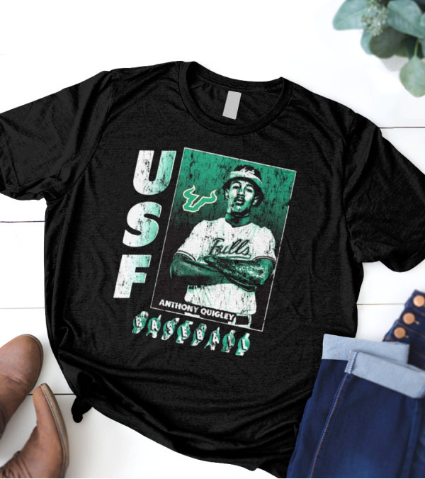 USF Bulls Anthony Quigley Baseball Vintage NCAA Division I T-Shirt
