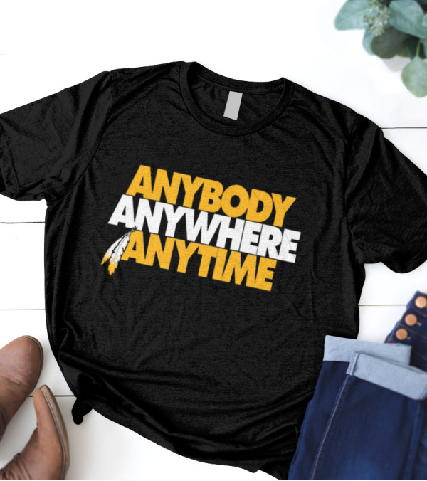 Anybody Anywhere Anytime Washington Commanders Vs Philadelphia Eagles NFL Rivalry T-Shirt