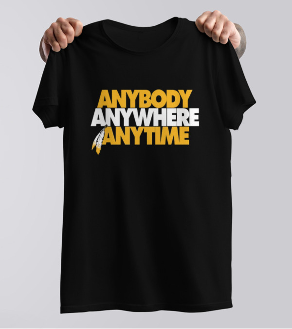 Anybody Anywhere Anytime Washington Commanders Vs Philadelphia Eagles NFL Rivalry T-Shirt