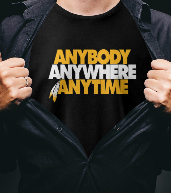 Anybody Anywhere Anytime Washington Commanders Vs Philadelphia Eagles NFL Rivalry T-Shirt