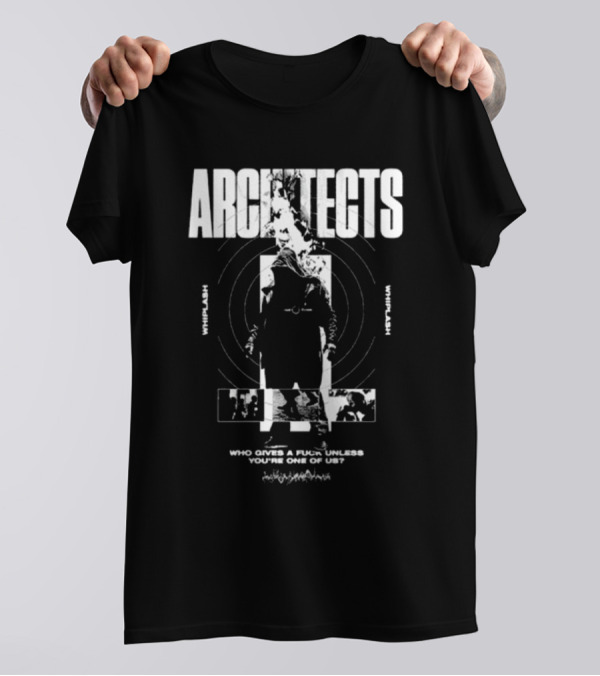 Architects Whiplash Flame Target Circles And Who Cries A Flame Fades You’re One Of Us Text T-Shirt