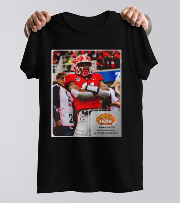 Arian Smith Georgia Senior WR Reese’s Senior Bowl Allstate Sugar Bowl T-Shirt