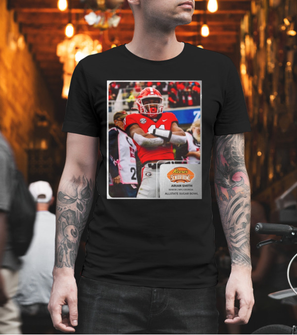 Arian Smith Georgia Senior WR Reese’s Senior Bowl Allstate Sugar Bowl T-Shirt