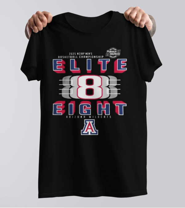 2025 NCAA Basketball Championship Arizona Wildcats Elite Eight T-Shirt