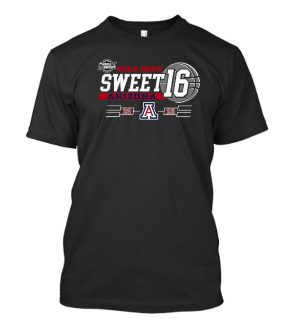 NCAA Men’s March Madness Arizona Wildcats Sweet 16 2025 T-Shirt