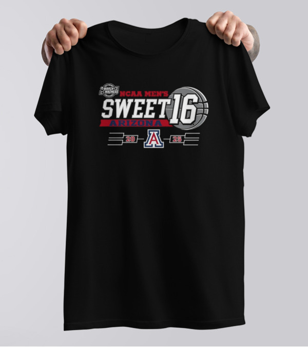 NCAA Men’s March Madness Arizona Wildcats Sweet 16 2025 T-Shirt