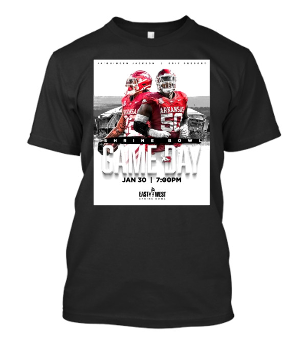 Arkansas Razorback Football Ja’quinden Jackson Eric Gregory East West Shrine Bowl Game Day Jan 30 7:00PM T-Shirt