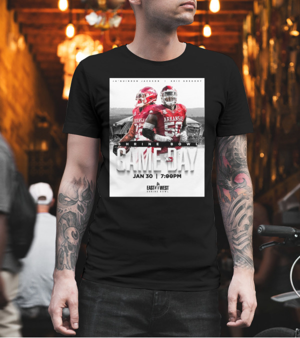 Arkansas Razorback Football Ja’quinden Jackson Eric Gregory East West Shrine Bowl Game Day Jan 30 7:00PM T-Shirt