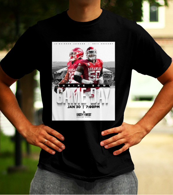 Arkansas Razorback Football Ja’quinden Jackson Eric Gregory East West Shrine Bowl Game Day Jan 30 7:00PM T-Shirt