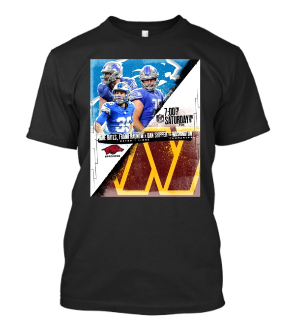 Jake Bates Frank Ragnow Dan Skipper Detroit Lions Vs Washington Commanders January 18 7:00 PM FOX Prohogs T-Shirt