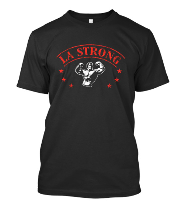 Arnold Schwarzenegger LA Strong Bodybuilder Star Design T-Shirt