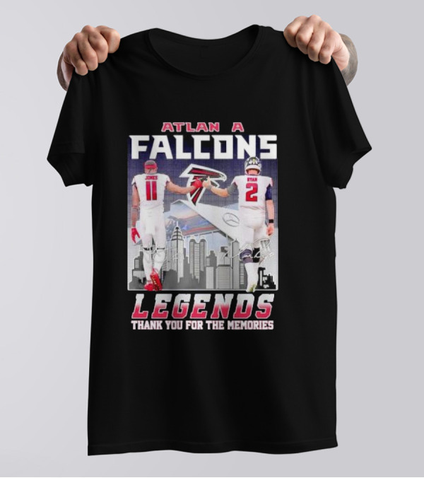 ATLANTA FALCONS LEGENDS JONES RYAN THANK YOU FOR THE MEMORIES T-Shirt