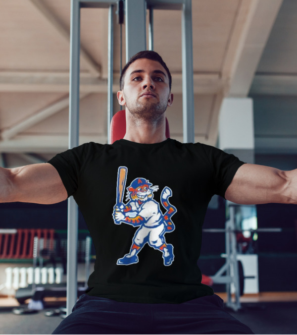 Auburn Tigers Aubie Baseball Mascot Holding Bat T-Shirt