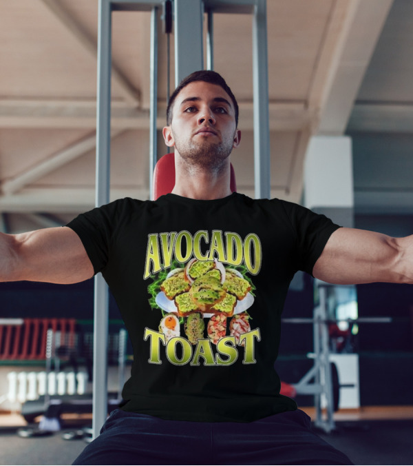 Avocado Toast Assorted Toppings Food Art T-Shirt
