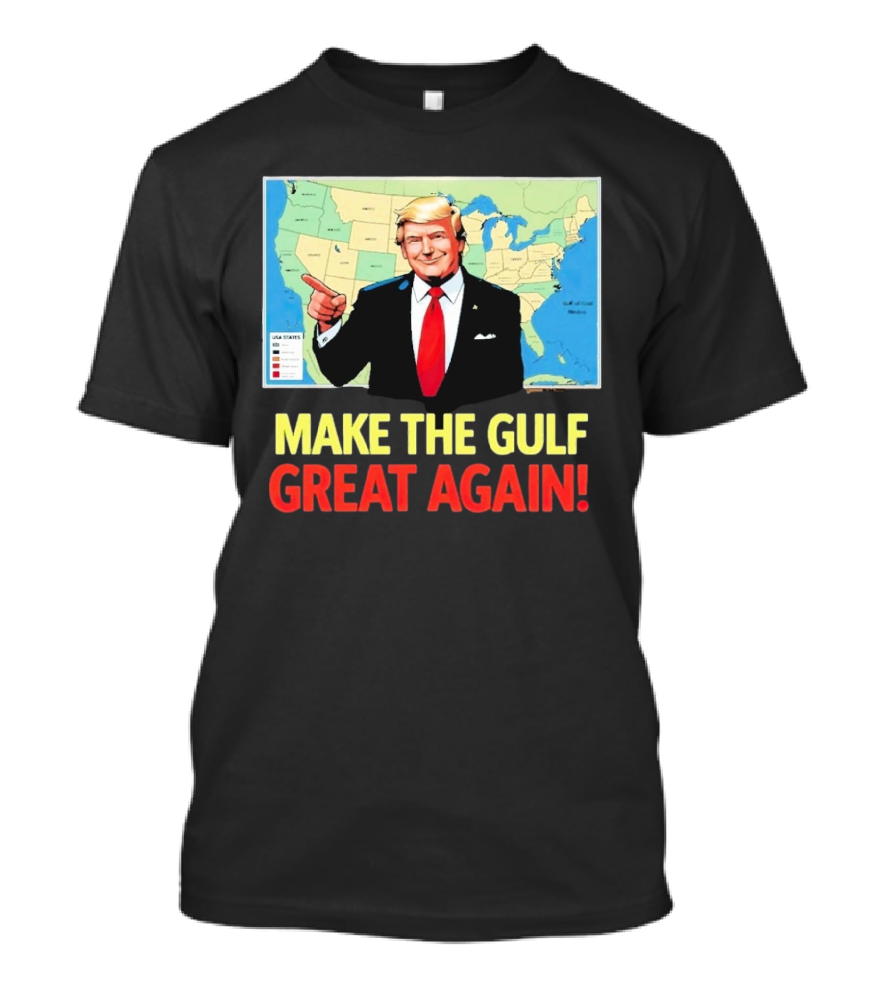 MAKE THE GULF GREAT AGAIN MAP USA STATES T-Shirt
