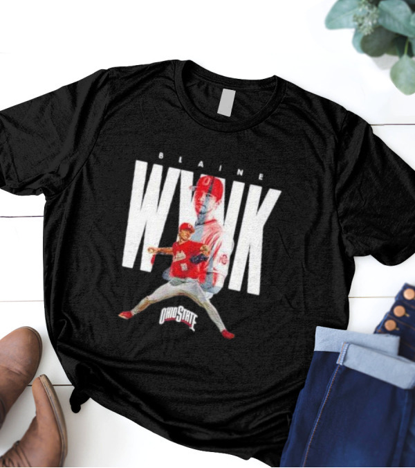 Blaine Wynk Ohio State Buckeyes Baseball Player Collage T-Shirt