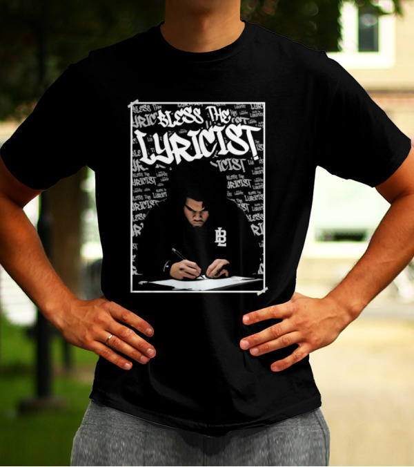 Bless The Lyricist Graffiti Style Music Writing T-Shirt