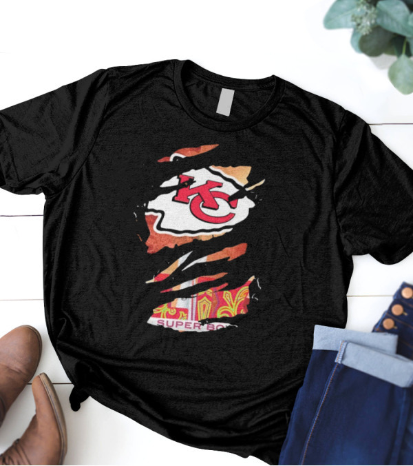 Blood Inside Kansas City Chiefs Super Bowl LIV KC Chiefs Logo T-Shirt