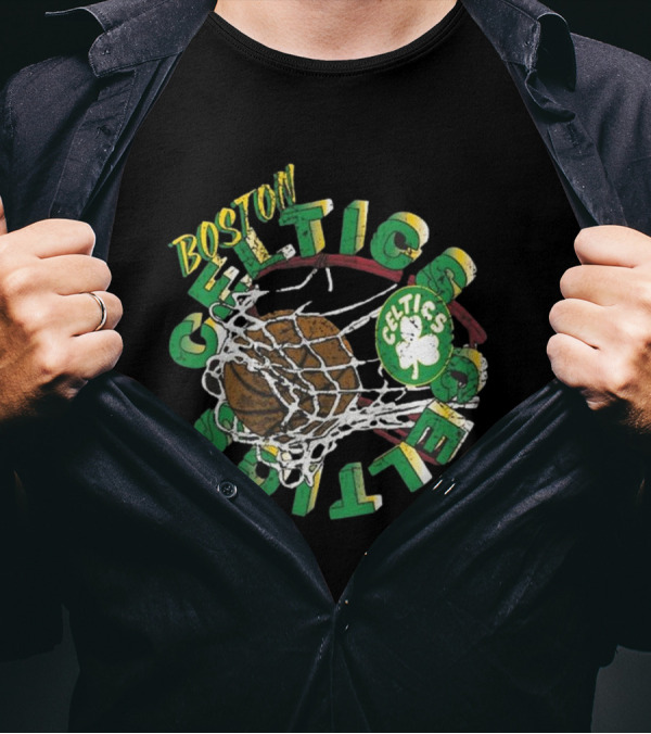 Boston Celtics Mitchell & Ness Preschool In The Net Basketball Celtics T-Shirt