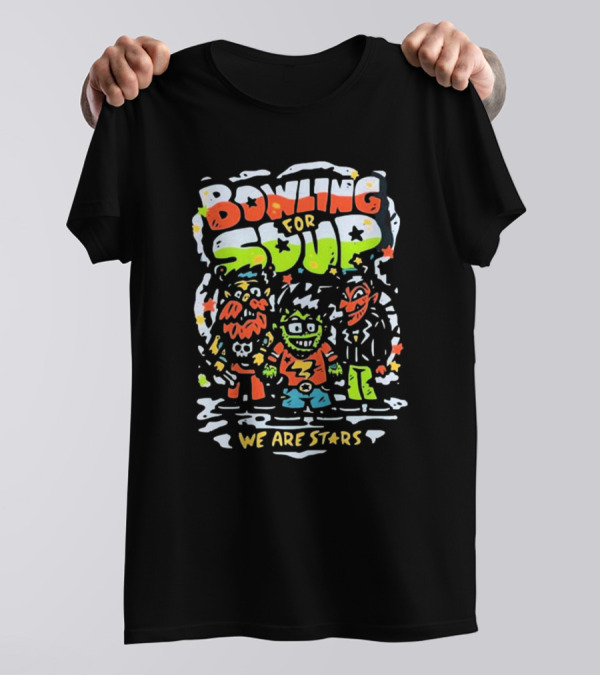 Bowling For Soup We Are Stars Cartoon Characters Colorful Artwork T-Shirt