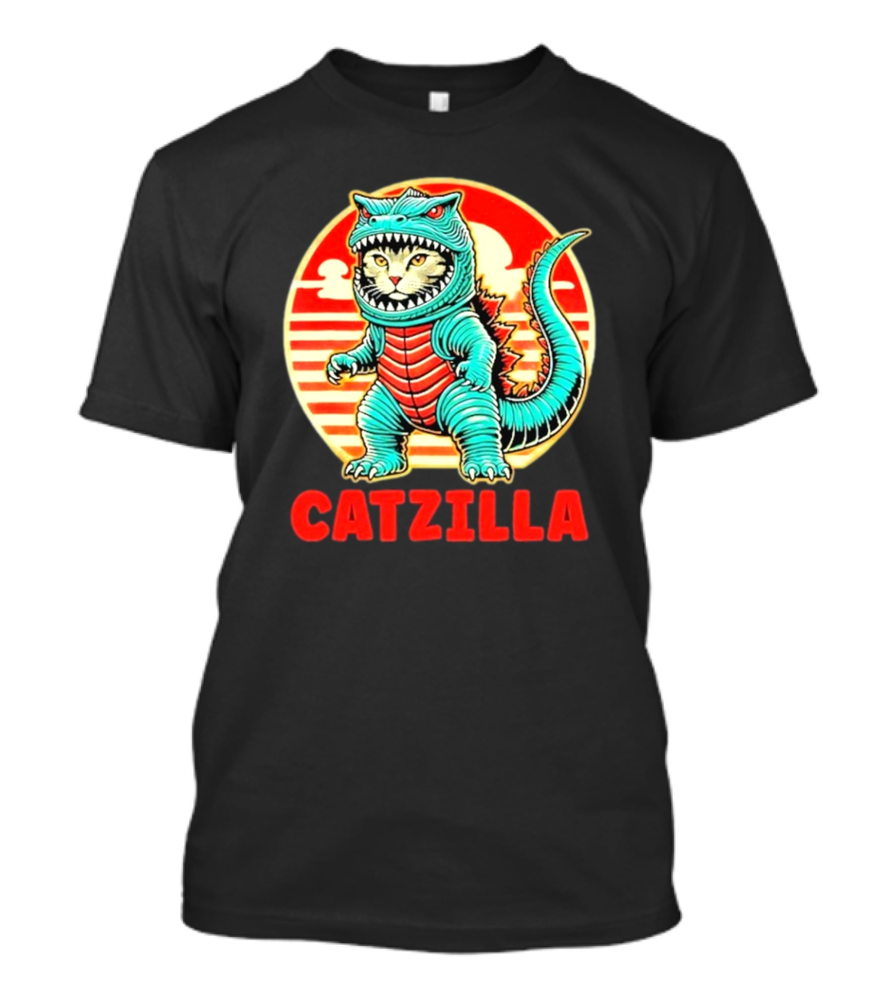 Cat Catzilla Cat Mom Cat Dad T-Shirt