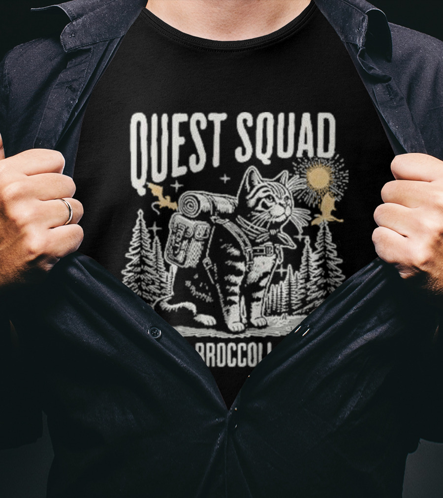 Cat Onyx Storm Quest Squad Broccoli T-Shirt