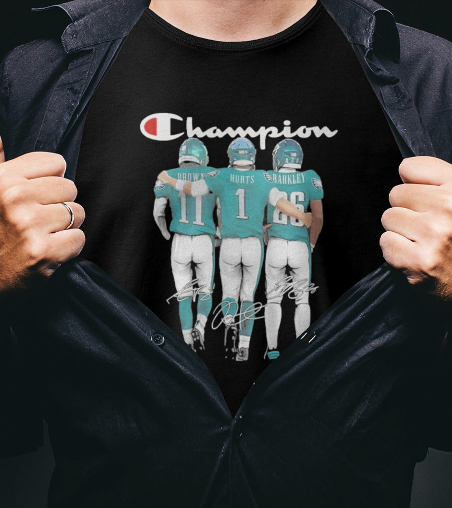 Champion Saquon Barkley Jalen Hurts And Aj Brown T-Shirt