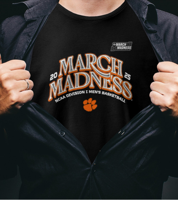 Clemson Men’s Basketball 2025 March Madness Bound T-Shirt