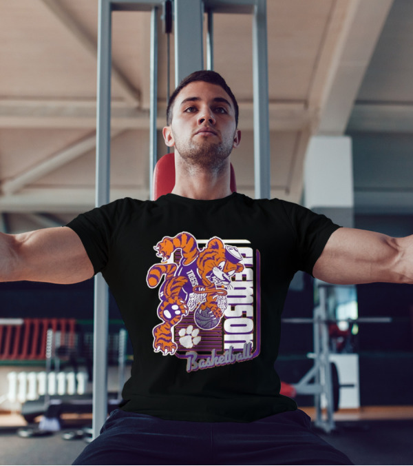 Clemson Tigers Basketball Mascot Dunk 2025 T-Shirt