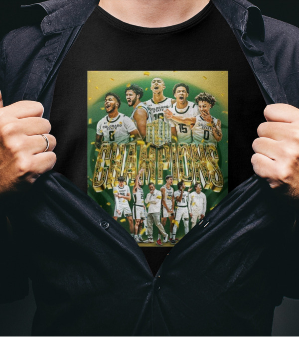 Colorado State Rams Mountain West Men’s Basketball Tournament Champions T-Shirt