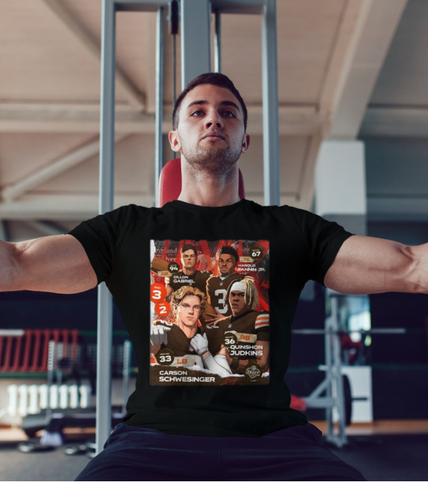 Cleveland Browns Dillon Gabriel Harold Fannin Jr. Carson Schwesinger Quinshon Judkins 2025 NFL Draft T-Shirt