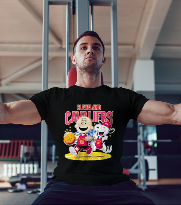 Cleveland Cavaliers Charlie Brown Snoopy Happy T-Shirt