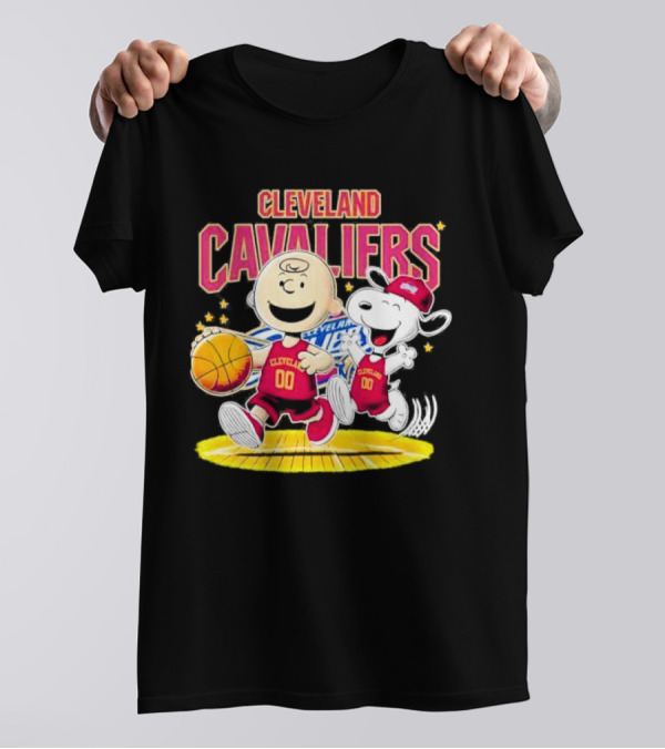 Cleveland Cavaliers Charlie Brown Snoopy Happy T-Shirt