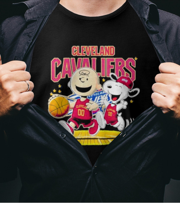 Cleveland Cavaliers Charlie Brown Snoopy Happy T-Shirt