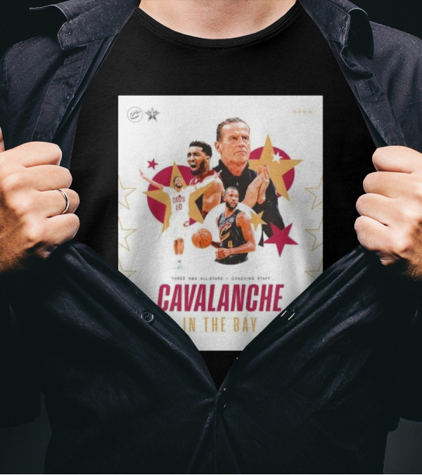 Cleveland Cavaliers Three NBA All Stars Coaching Staff Cavalanche In The Bay T-Shirt