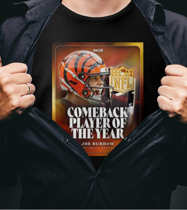 FOX NFL Joe Burrow Comeback Player Of The Year Cincinnati Bengals NFL T-Shirt