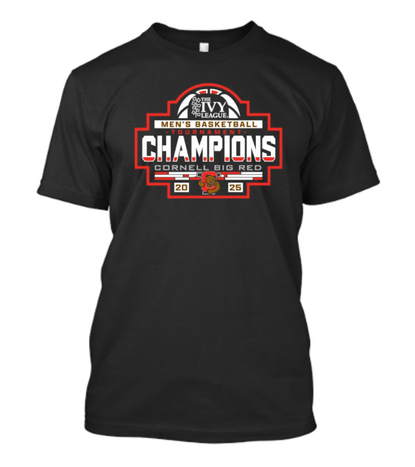 Cornell Big Red Men’s Basketball 2025 Ivy League Tournament Champions T-Shirt