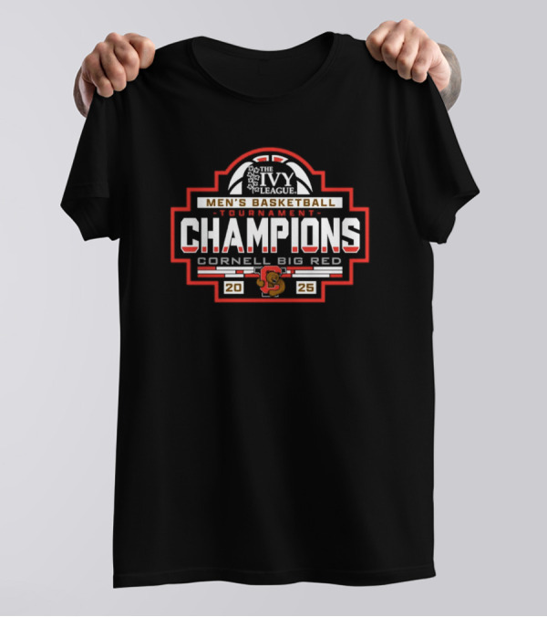 Cornell Big Red Men’s Basketball 2025 Ivy League Tournament Champions T-Shirt