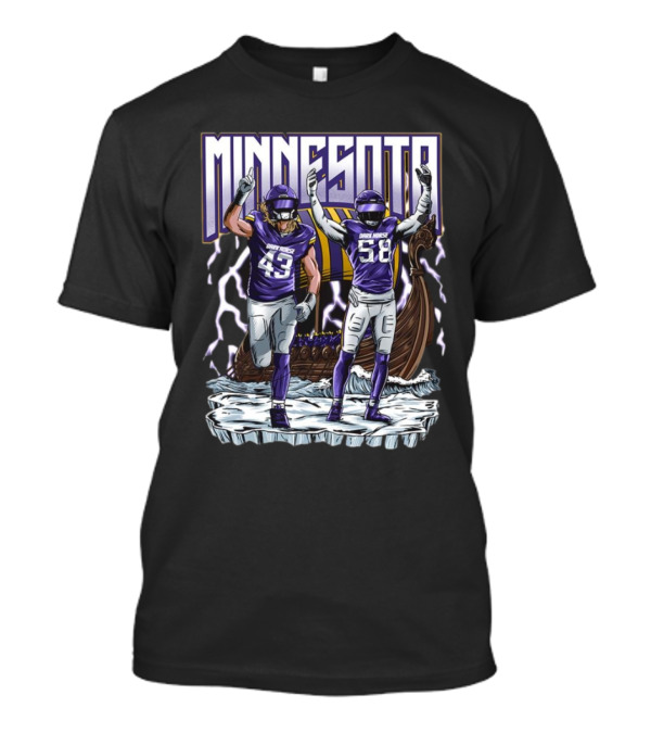 Dark Horse X Purple Nation Jonathan Greenard And Andrew Van Ginkel Minnesota Vikings Graphic T-Shirt