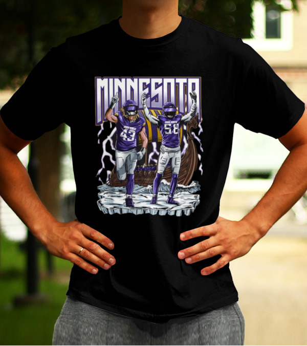 Dark Horse X Purple Nation Jonathan Greenard And Andrew Van Ginkel Minnesota Vikings Graphic T-Shirt