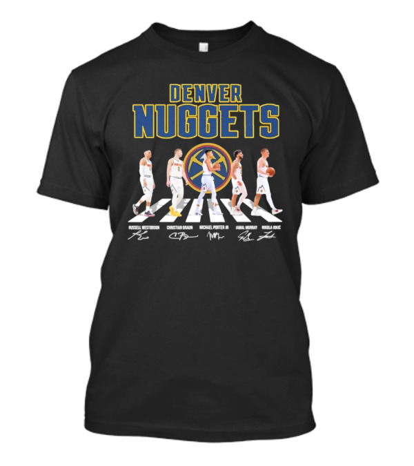 Denver Basketball Abbey Road 2025 Signatures T-Shirt