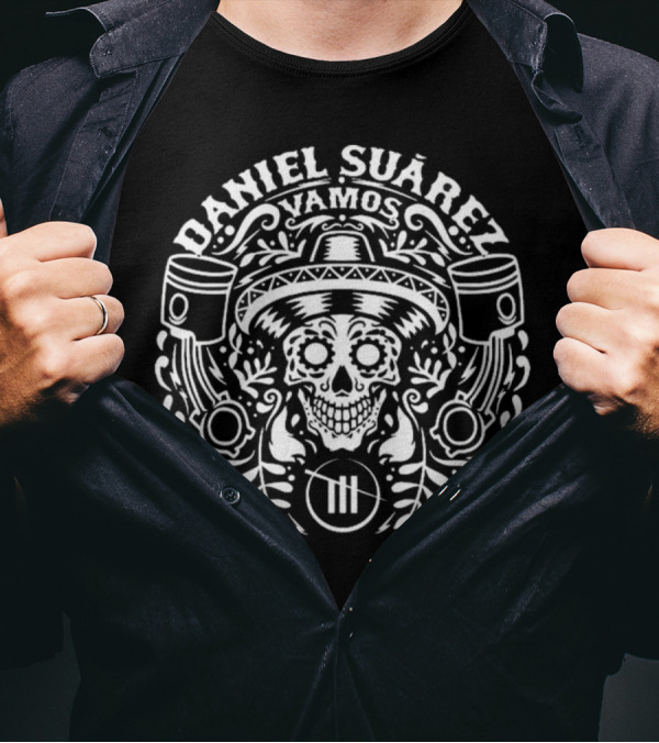 Daniel Suarez Trackhouse Racing Team Collection Black Name Crest T-Shirt