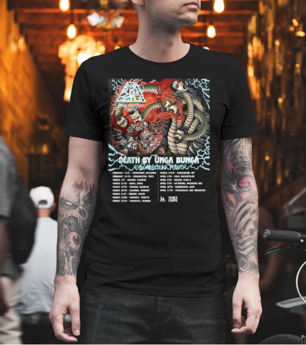 Death By Unga Bunga Tour 2025 T-Shirt