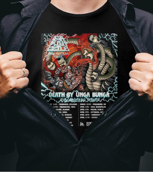 Death By Unga Bunga Tour 2025 T-Shirt