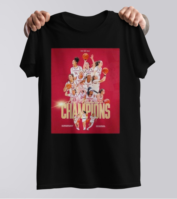 Harvard Crimson Women’s Basketball Ivy Madness Champions T-Shirt