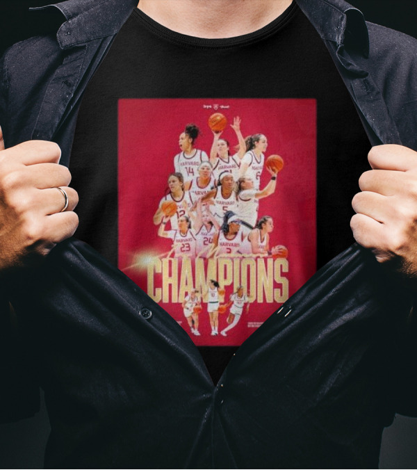 Harvard Crimson Women’s Basketball Ivy Madness Champions T-Shirt