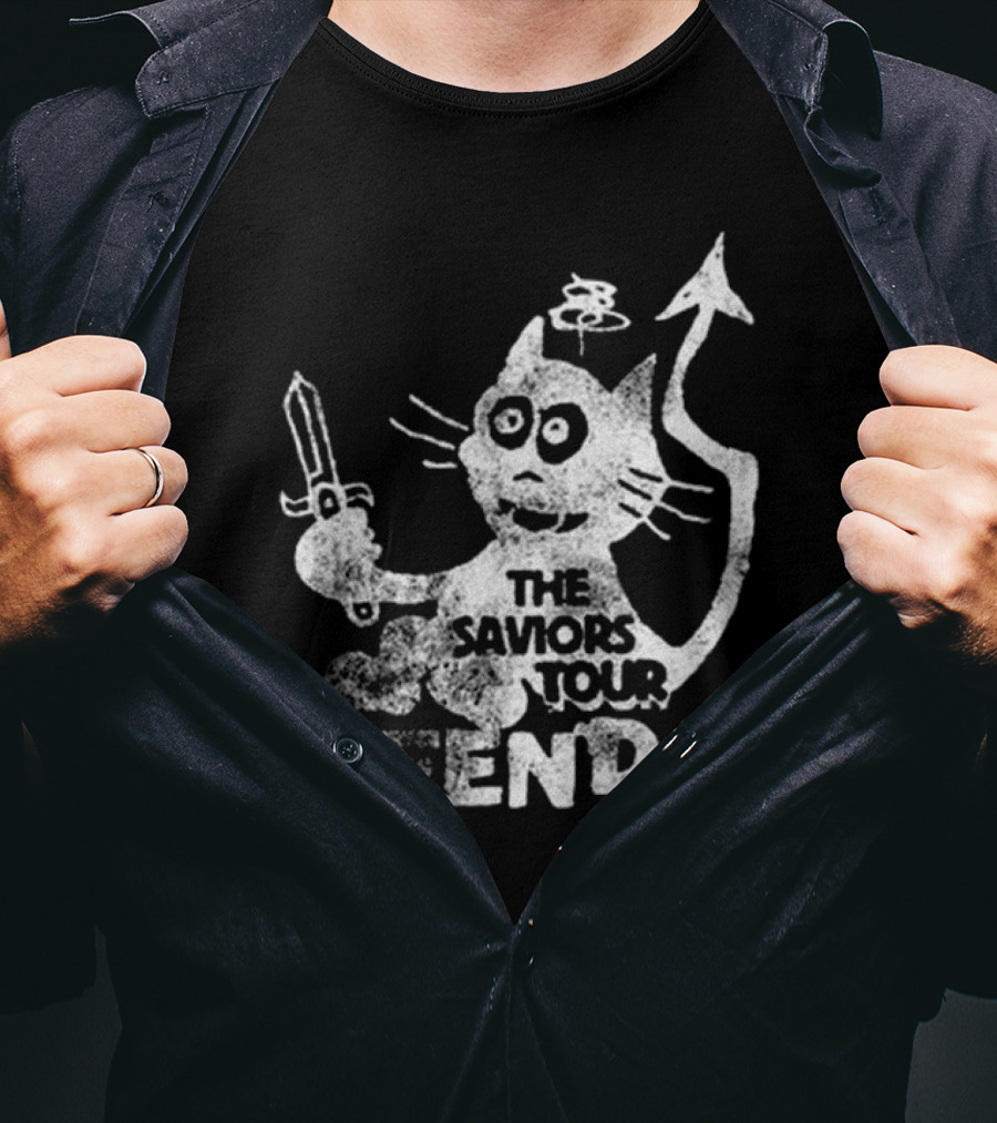 Green Day Cat And Sword T-Shirt