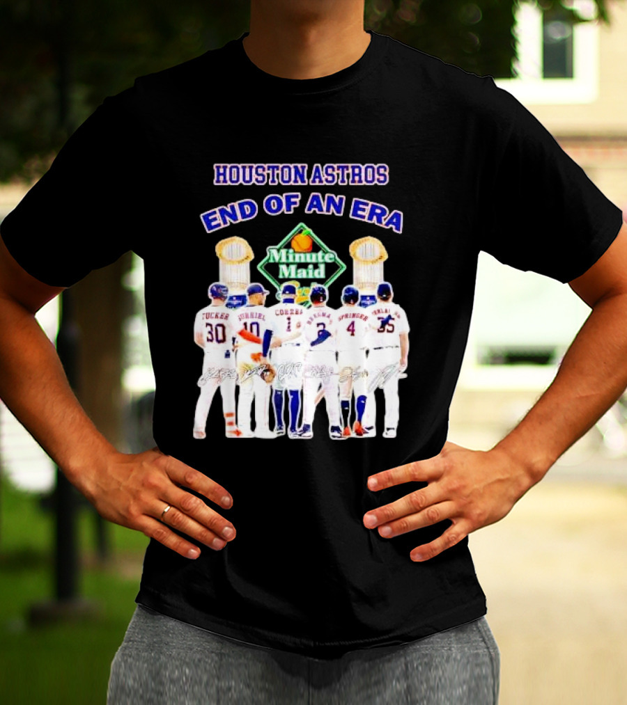 Houston Astros End Of An Era Minute Maid Signatures T-Shirt