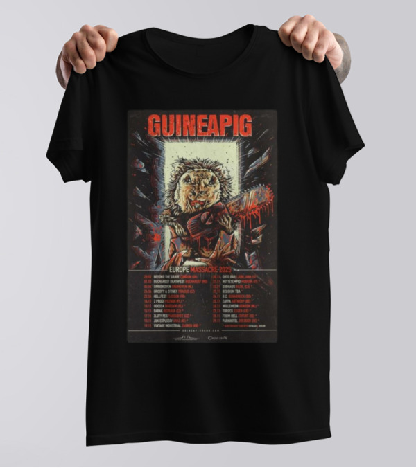 Guineapig Europe Massacre 2025 Tour T-Shirt