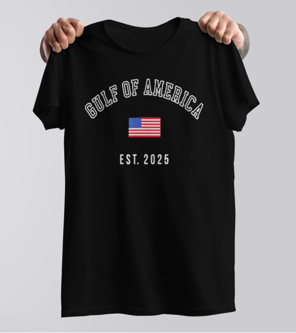 Gulf Of America Est 2025 Usa American Flag T-Shirt